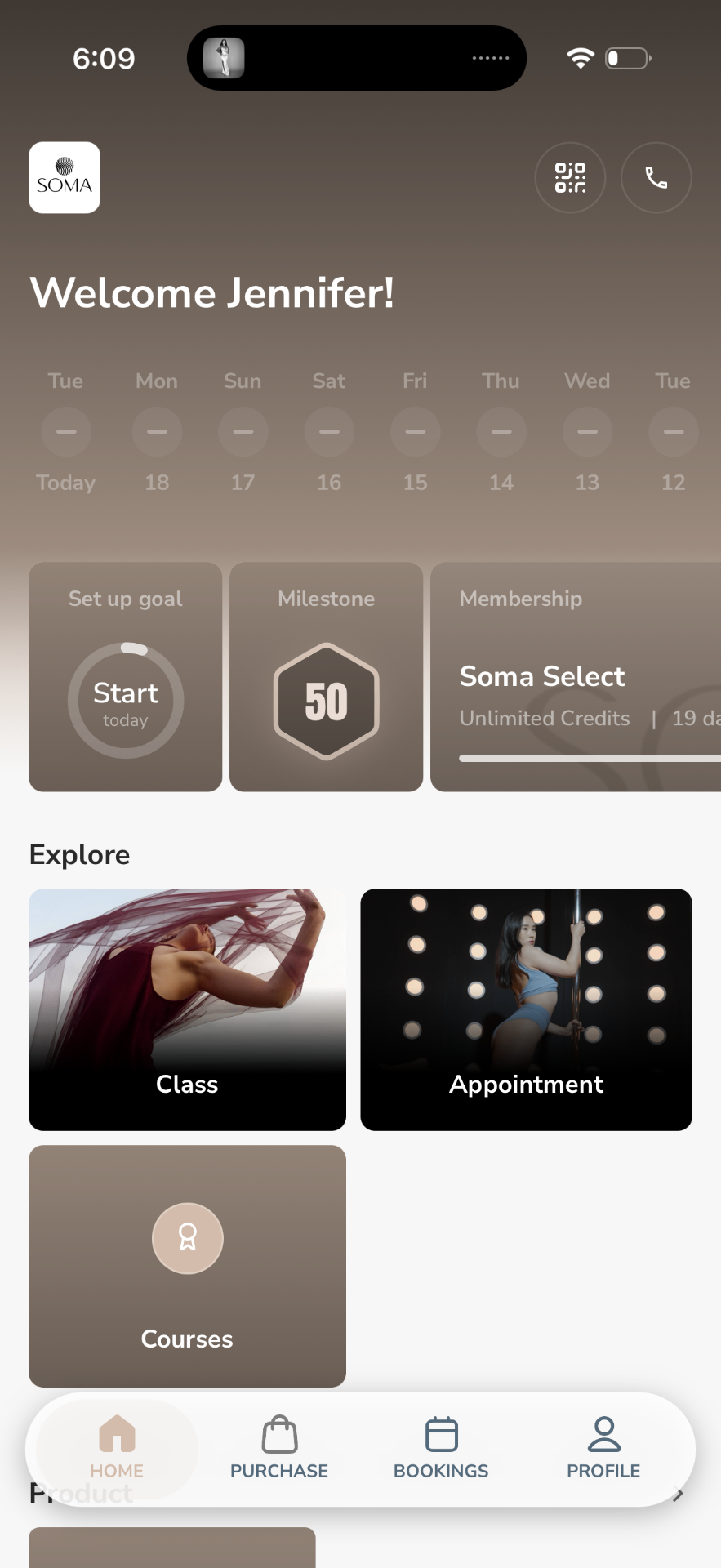 SOMA Space mobile app